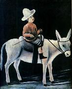 Niko Pirosmani A Little Boy Riding a Donkey oil painting on canvas